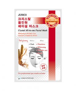 маска тканевая c красным женьшенем  mijin junico crystal all-in-one facial mask red ginseng
