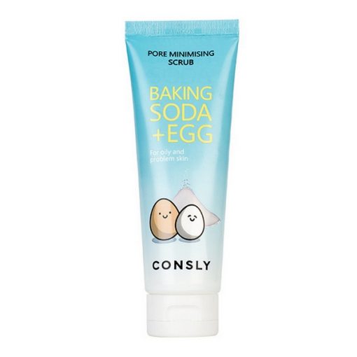 скраб для лица с содой и яичным белком consly baking soda egg pore minimising scrub