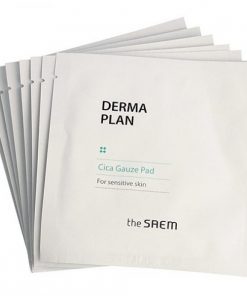 пады увлажняющие для чувствительной кожи the saem derma plan cica gauze pad set (8 шт*3)