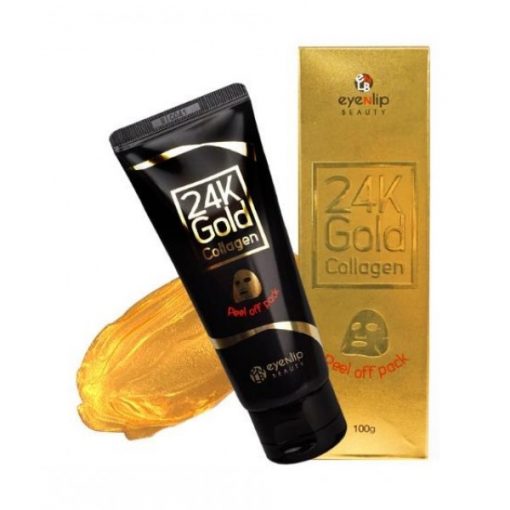 маска-пленка очищающая с 24к золотом eyenlip 24k gold collagen peel off pack