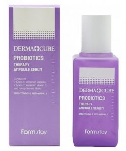 сыворотка с пробиотиками для комплексного восстановления кожи farmstay derma cube probiotics therapy ampoule serum