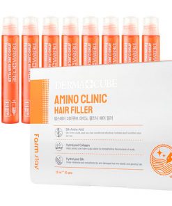 интенсивный филлер для волос с аминокислотами farmstay derma сube amino clinic hair filler
