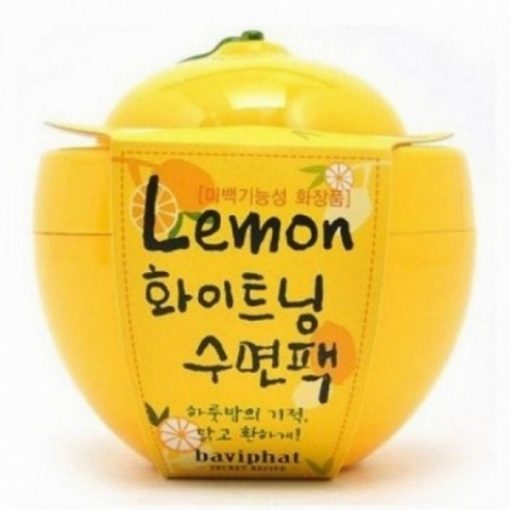 маска для лица с экстрактом лимона baviphat lemon whitening sleeping pack