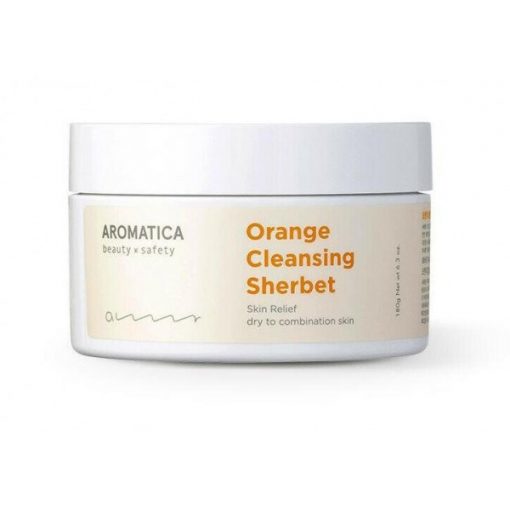 очищающий шербет на основе апельсинового масла aromatica renewal orange cleansing sherbet
