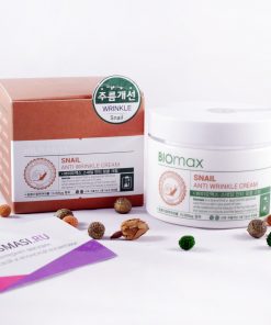 крем с экстрактом слизи улитки против морщин biomax snail anti wrinkle cream