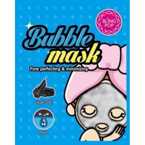 пузырьковая тканевая маска с углем bling pop bubble mask