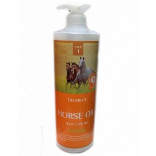 шампунь с гиалуроновой кислотой и лошадиным жиром deoproce horse oil hyalurone shampoo