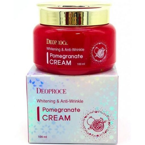 крем для лица антивозрастной deoproce whitening and anti-wrinkle pomegranate cream
