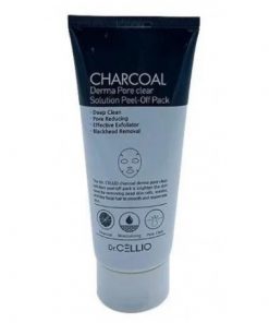 маска для лица с древесным углем dr.cellio  charcoal derma pore clear solution peel off pack