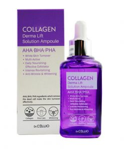 сыворотка для лица с коллагеном dr.cellio  collagen derma lift solution ampoule