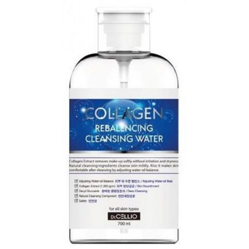 очищающая вода с коллагеном dr.cellio  collagen rebalencing cleansing water