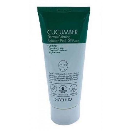 маска для лица с экстрактом огурца dr.cellio  cucumber derma calming solution peel off pack
