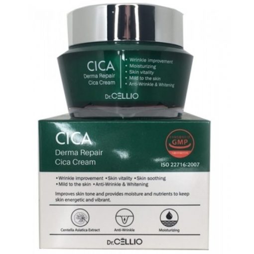 крем для лица восстанавливающий с центеллой азиатской dr.cellio  derma repair cica cream