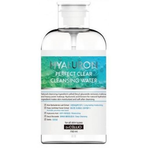 очищающая вода с гиалуроновой кислотой dr.cellio  hyarulon perfect clear cleansing water