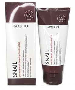 пилинг-гель с муцином улитки dr.cellio  snail derma repair solution peeling gel