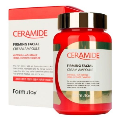 укрепляющий ампульный крем-гель с керамидами farmstay ceramide firming facial cream ampoule