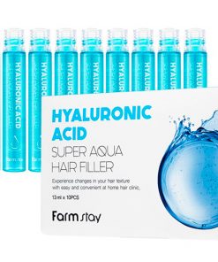 суперувлажняющий филлер для волос с гиалуроновой кислотой farmstay hyaluronic acid super aqua hair filler