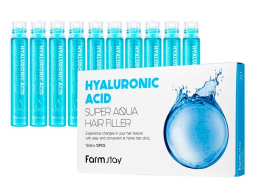 суперувлажняющий филлер для волос с гиалуроновой кислотой farmstay hyaluronic acid super aqua hair filler