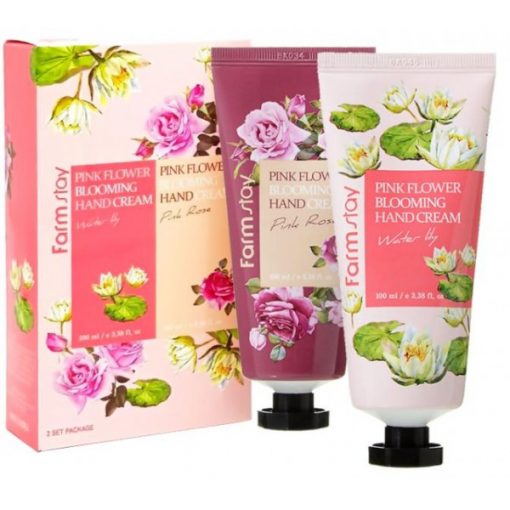 набор кремов для рук farmstay pink flower blooming hand cream 2 set