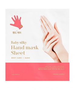 смягчающая маска для рук holika holika baby silky hand mask sheet