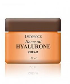 крем для лица с гиалуроновой кислотой и лошадиным жиром deoproce horse oil hyalurone cream