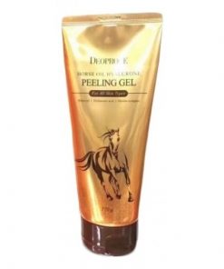 пилинг-гель с гиалуроновой кислотой и лошадиным жиром deoproce horse oil hyalurone peeling gel