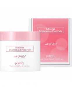 выравнивающие подушечки с гибискусом и pha-кислотами petitfee hibiscus brightening peel pads