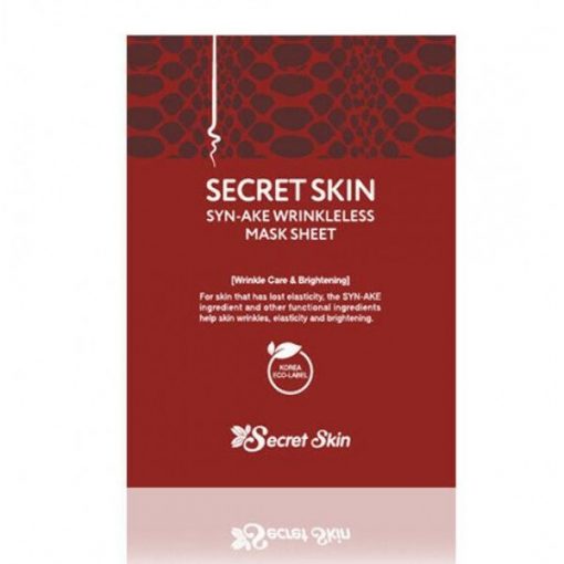 маска для лица тканевая со змеиным ядом secret skin syn-ake wrinkleless mask sheet