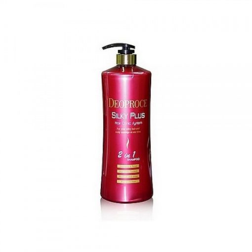 шампунь-бальзам 2 в 1 для окрашенных волос deoproce silky plus hair clinic system shampoo&rinse