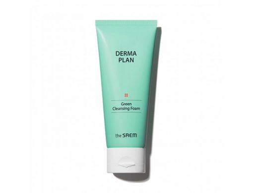 очищающая пенка для чувствительной кожи the saem derma plan green cleansing foam