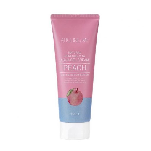 крем-гель для тела с экстрактом персика welcos around me natural perfume vita aqua gel cream peach