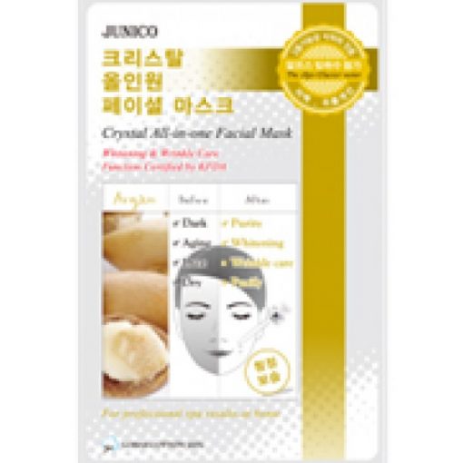 маска тканевая c аргановым маслом mijin junico crystal all-in-one facial mask argan