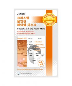 маска тканевая c гиалуровой кислотой  mijin junico crystal all-in-one facial mask hyaluronic