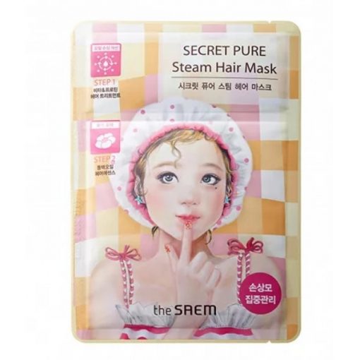 маска паровая для поврежденных волос the saem secret pure steam hair mask