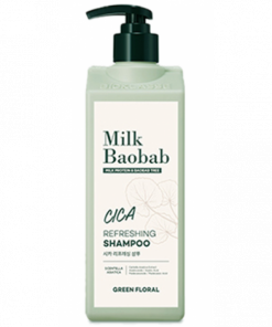 шампунь для волос с центеллой азиатской milkbaobab cica refreshing shampoo
