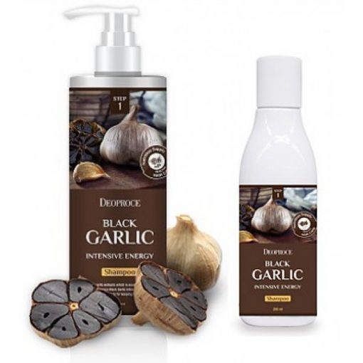 шампунь для волос с черным чесноком deoproce black garlic intensive energy shampoo