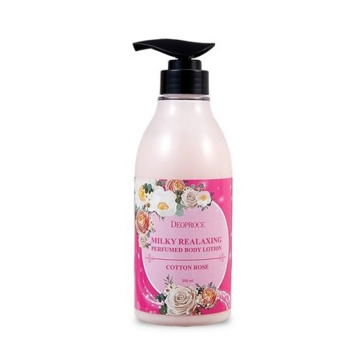 лосьон-молочко для тела с розой deoproce milky relaxing body lotion cotton rose