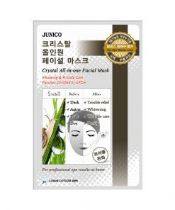 маска тканевая c муцином улитки mijin junico crystal all-in-one facial mask snail