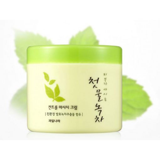 крем массажный welcos green tea control massage cream