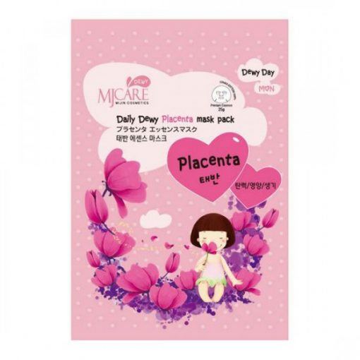 маска тканевая с плацентой mijin mj care daily dewy placenta mask pack