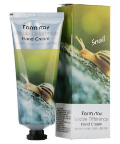 крем для рук с натуральным экстрактом улитки farmstay visible difference snail hand cream