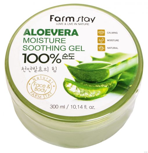 многофункциональный смягчающий гель с экстрактом алоэ farmstay aloe vera moisture soothing gel