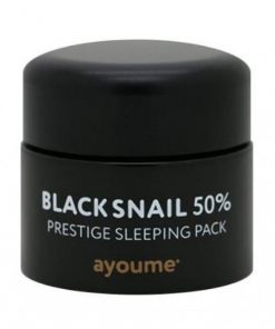 ночная маска с муцином черной улитки ayoume black snail prestige sleeping pack