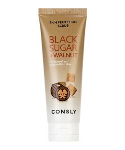 скраб для лица с черным сахаром и экстрактом грецкого ореха consly black sugar walnut skin perfection scrub