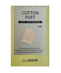 спонжи косметические из 100% хлопка the saem cotton puff