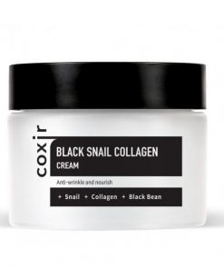 крем против морщин с коллагеном и муцином черной улитки coxir black snail collagen cream