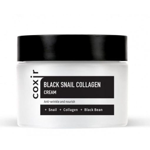 крем против морщин с коллагеном и муцином черной улитки coxir black snail collagen cream