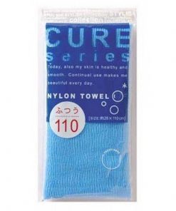 мочалка для тела средней жесткости (синяя) o:he cure nylon towel regular blue