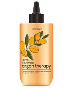 маска для волос с аргановым маслом deoproce argan therapy repair treatment