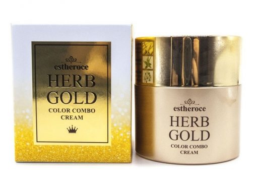 увлажняющим сс-крем с золотом deoproce estheroce herb gold color combo cream